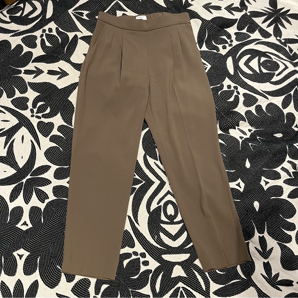 Aritzia Babaton Cohen Crepe Pant Military Green Khaki